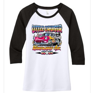 Little Cruiser 2024 Kid Design Muscle Car Pink Version Women's Tri-Blend 3/4-Sleeve Raglan Shirt