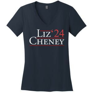 Liz Cheney '24 2024 Election Women's V-Neck T-Shirt