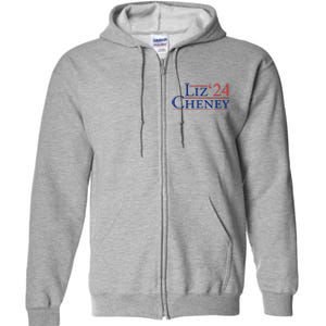 Liz Cheney '24 2024 Election Full Zip Hoodie