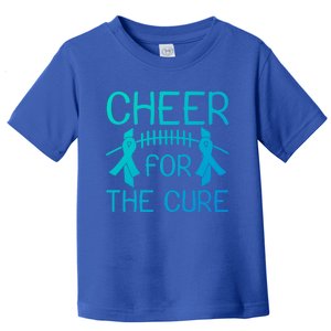 Lung Cancer Awareness Cheer For The Cure Football Gift Toddler T-Shirt