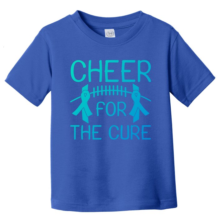 Lung Cancer Awareness Cheer For The Cure Football Gift Toddler T-Shirt