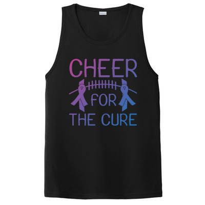 Lung Cancer Awareness Cheer For The Cure Football Gift PosiCharge Competitor Tank