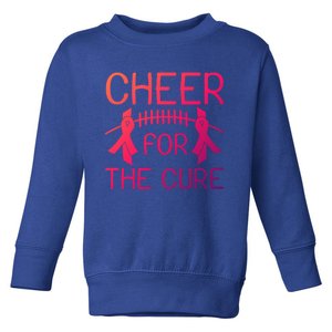 Lung Cancer Awareness Cheer For The Cure Football Gift Toddler Sweatshirt