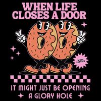 Life Closes A Door Funny Embarrassing Gag Glory Hole Meme Sustainable Bucket Hat