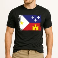 Louisiana Cajun Acadiana Flag Cooling Performance Crew T-Shirt
