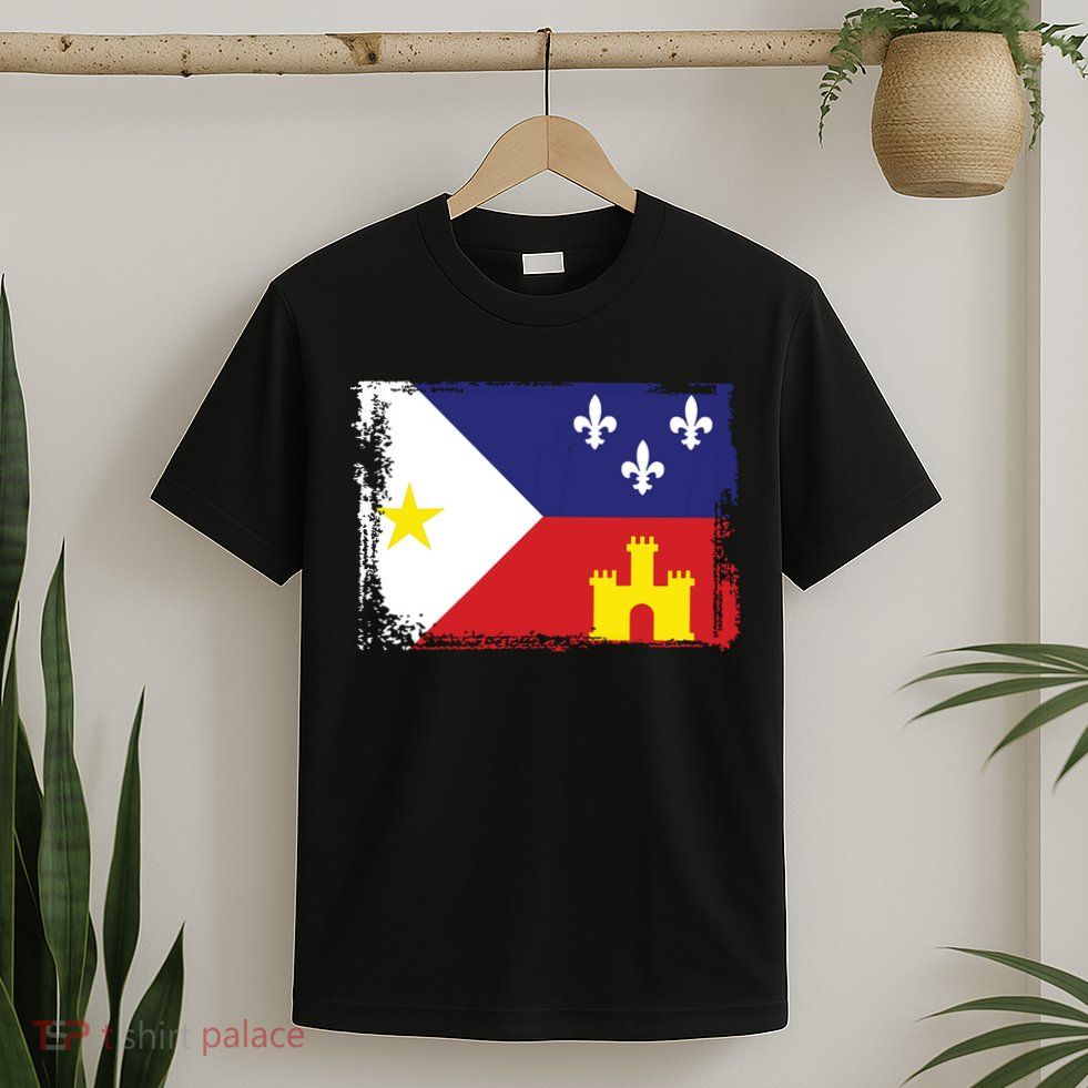 Louisiana Cajun Acadiana Flag T-Shirt