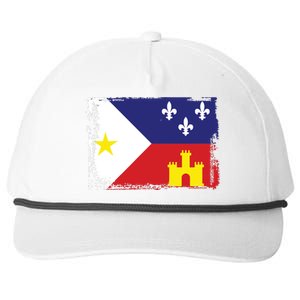 Louisiana Cajun Acadiana Flag Snapback Five-Panel Rope Hat