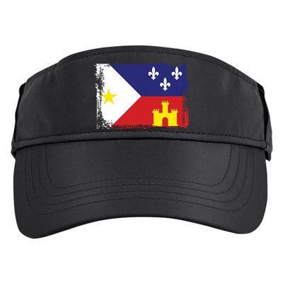Louisiana Cajun Acadiana Flag Adult Drive Performance Visor