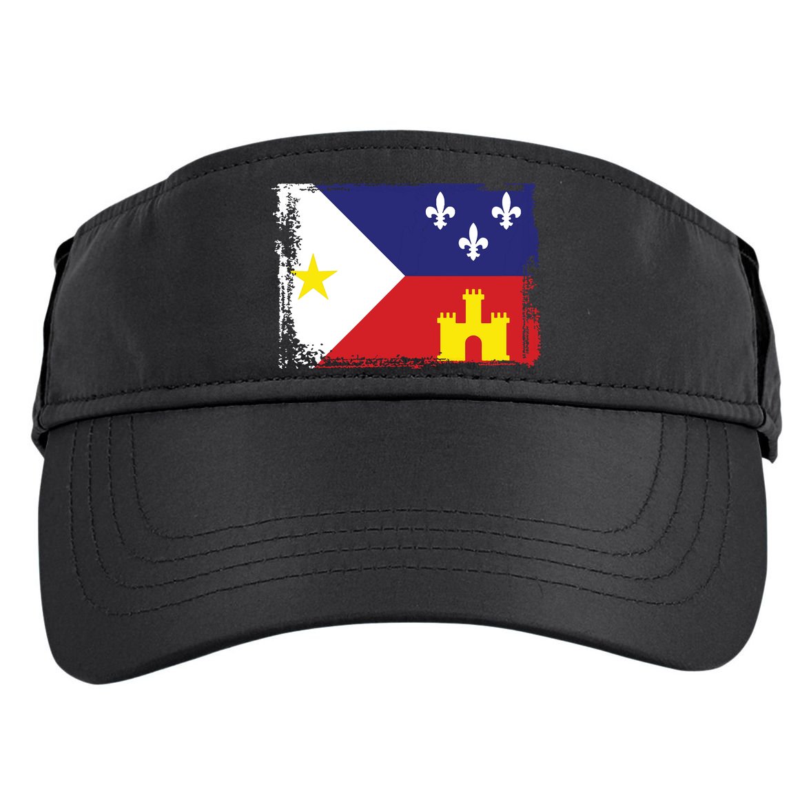 Louisiana Cajun Acadiana Flag Adult Drive Performance Visor