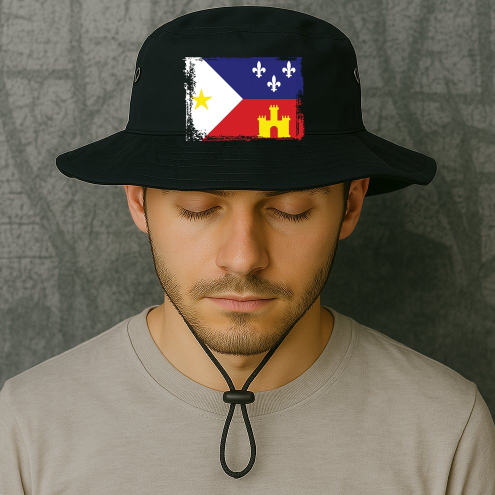 Louisiana Cajun Acadiana Flag Bucket Hat