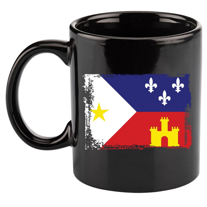 Louisiana Cajun Acadiana Flag 11oz C Handle Ceramic Mug