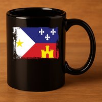 Louisiana Cajun Acadiana Flag 11oz C Handle Ceramic Mug