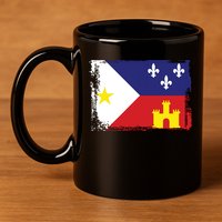 Louisiana Cajun Acadiana Flag 11oz C Handle Ceramic Mug
