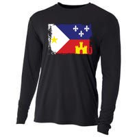 Louisiana Cajun Acadiana Flag Cooling Performance Long Sleeve Crew