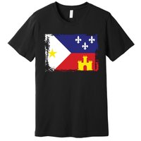 Louisiana Cajun Acadiana Flag Premium T-Shirt