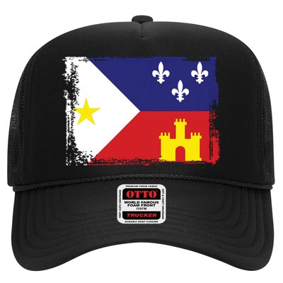 Louisiana Cajun Acadiana Flag Trucker Hat