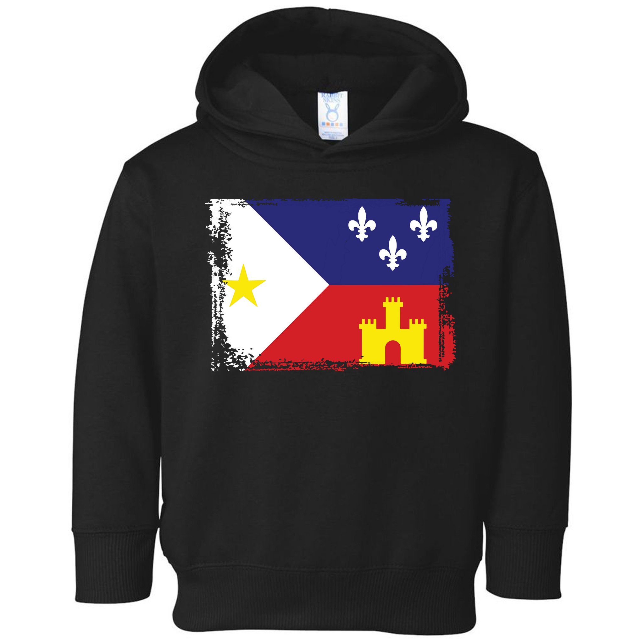 Louisiana Cajun Acadiana Flag Toddler Hoodie