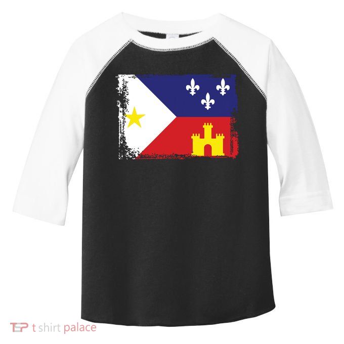 Louisiana Cajun Acadiana Flag Toddler Fine Jersey T-Shirt