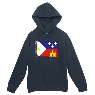 Louisiana Cajun Acadiana Flag Urban Pullover Hoodie