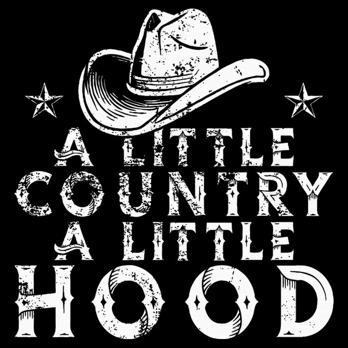 Little Country A Little Hood Music Concert Southern Western Womens T-Shirt