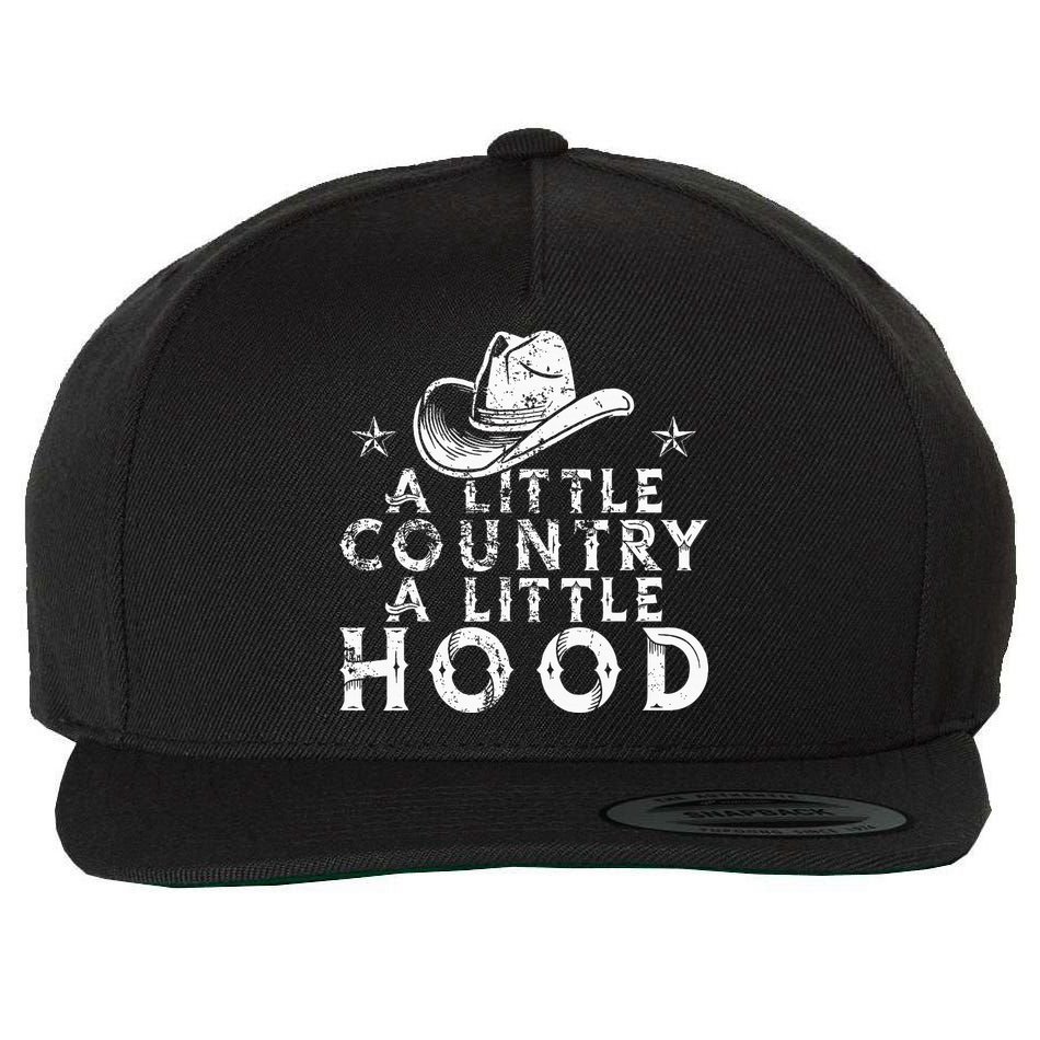Little Country A Little Hood Music Concert Southern Western Wool Snapback Cap
