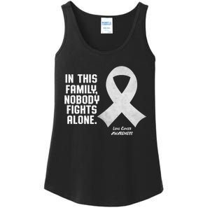 Lung Cancer Awareness Nobody In This Family Fights Alone Ladies Essential Tank