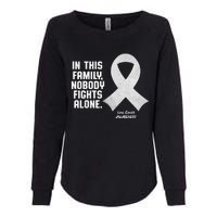 Lung Cancer Awareness Nobody In This Family Fights Alone Womens California Wash Sweatshirt