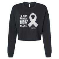 Lung Cancer Awareness Nobody In This Family Fights Alone Cropped Pullover Crew