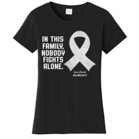 Lung Cancer Awareness Nobody In This Family Fights Alone Women's T-Shirt