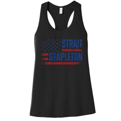 Legendary Country American Flag Patriotic Concert Women's Racerback Tank