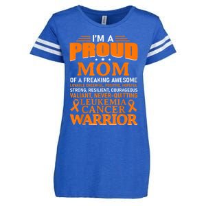 Leukemia Cancer Awareness Survivor Orange Ribbon Mom Enza Ladies Jersey Football T-Shirt