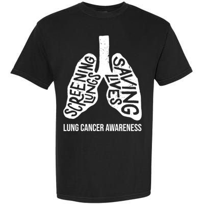 Lung Cancer Awareness Saving Lives Garment-Dyed Heavyweight T-Shirt