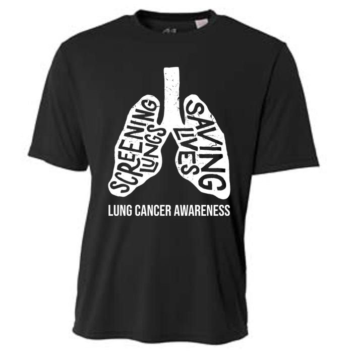 Lung Cancer Awareness Saving Lives Cooling Performance Crew T-Shirt