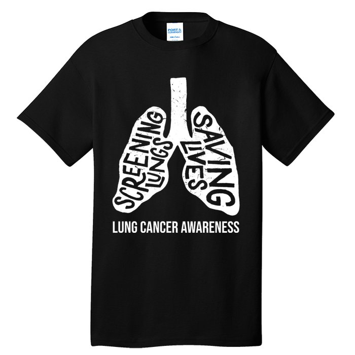 Lung Cancer Awareness Saving Lives Tall T-Shirt