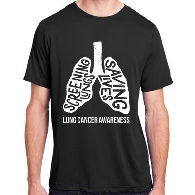 Lung Cancer Awareness Saving Lives Adult ChromaSoft Performance T-Shirt