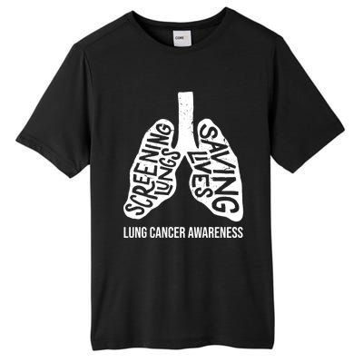 Lung Cancer Awareness Saving Lives Tall Fusion ChromaSoft Performance T-Shirt