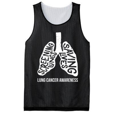 Lung Cancer Awareness Saving Lives Mesh Reversible Basketball Jersey Tank