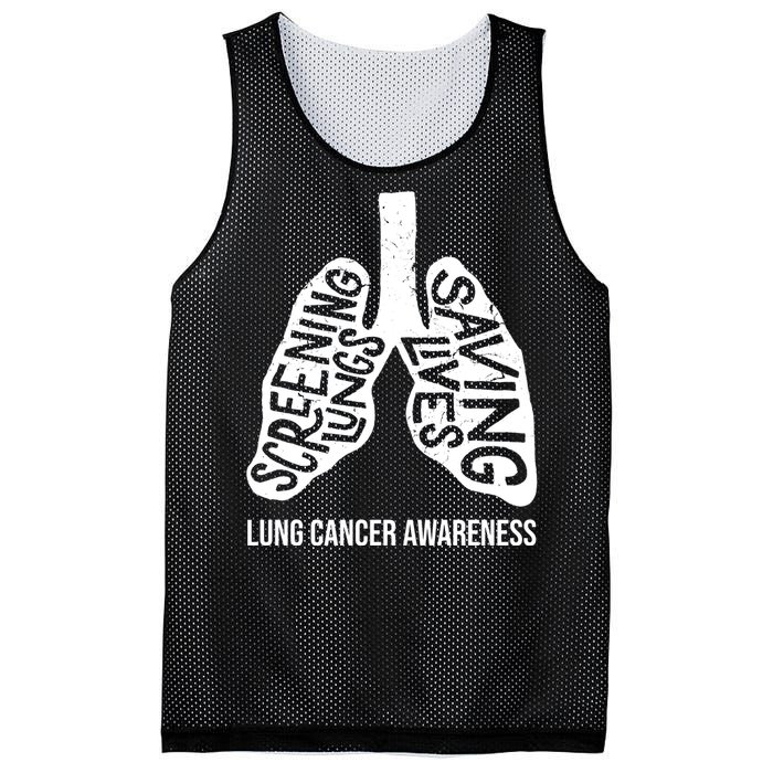 Lung Cancer Awareness Saving Lives Mesh Reversible Basketball Jersey Tank