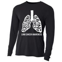 Lung Cancer Awareness Saving Lives Cooling Performance Long Sleeve Crew