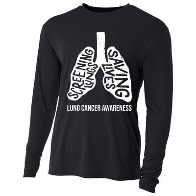 Lung Cancer Awareness Saving Lives Cooling Performance Long Sleeve Crew