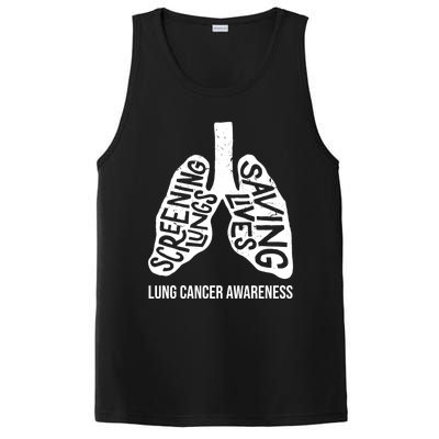 Lung Cancer Awareness Saving Lives PosiCharge Competitor Tank