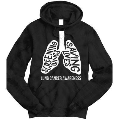 Lung Cancer Awareness Saving Lives Tie Dye Hoodie