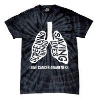 Lung Cancer Awareness Saving Lives Tie-Dye T-Shirt