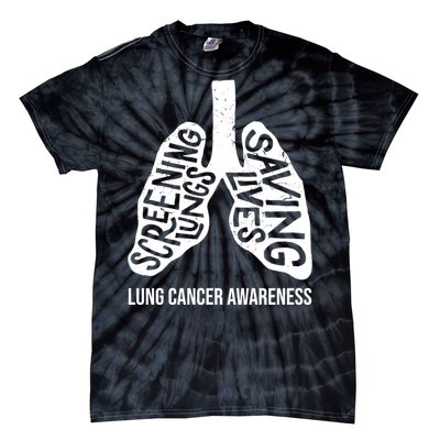 Lung Cancer Awareness Saving Lives Tie-Dye T-Shirt