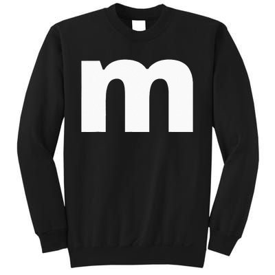 Lower Case Alphabet Matching Design Costume Cute Letter Sweatshirt