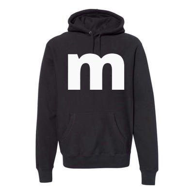 Lower Case Alphabet Matching Design Costume Cute Letter Premium Hoodie