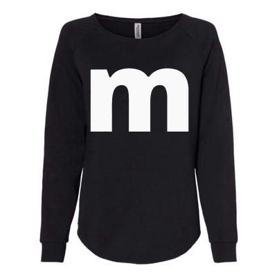 Lower Case Alphabet Matching Design Costume Cute Letter Womens California Wash Sweatshirt