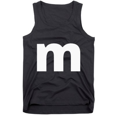 Lower Case Alphabet Matching Design Costume Cute Letter Tank Top