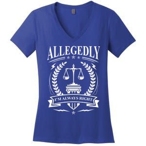 Lawyer Court Attorney Law School Student Gift Future Lawyers Gift Women's V-Neck T-Shirt