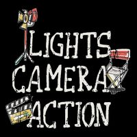 Lights Camera Action Film Director Stripe Pom Pom Beanie